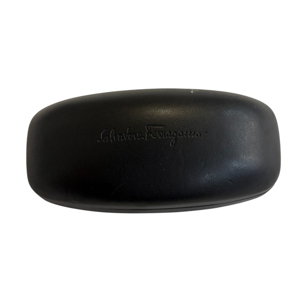 Salvatore Ferragamo Black Clamshell Glasses Case Sunglasses Case Hard shell